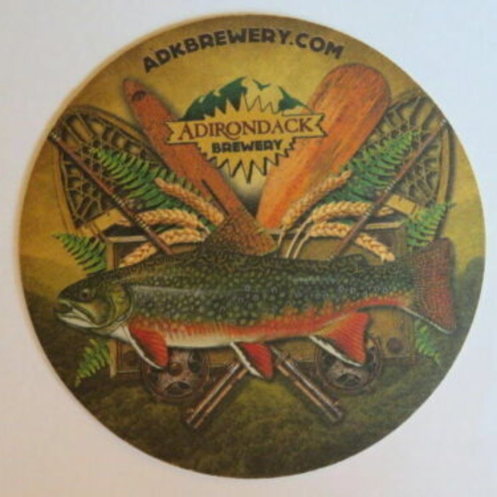 4 Beer COASTER ADIRONDACK Brewery Beers At the End of the Trail LakeGeorge NY